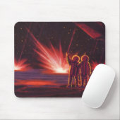  wetenschapskeuzes Alien Red Planet Explosion Muismat (Met muis)