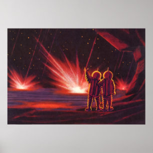 wetenschapskeuzes Alien Red Planet Explosion Poster