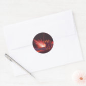 wetenschapskeuzes Alien Red Planet Explosion Ronde Sticker (Envelop)