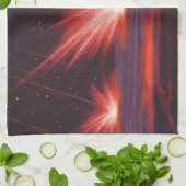  wetenschapskeuzes Alien Red Planet Explosion Theedoek (Gevouwen)