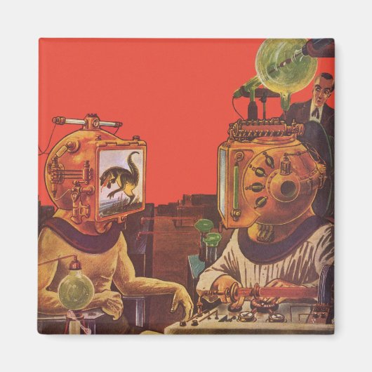  wetenschapskictie, Alien Steam Punk helmen Magneet (Voorkant)