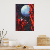  wetenschapskictie, Canyon Space Moon Rover Poster (Keuken)