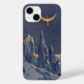 wetenschapskictie, Crescent Moon Snow Planet Case-Mate iPhone Case (Achterkant)