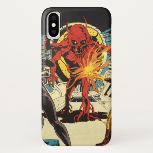  wetenschapskictie, Sci Fi Alien Attacking Case-Mate iPhone Case (Achterkant)