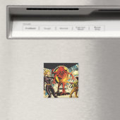  wetenschapskictie, Sci Fi Alien Attacking Magneet (Insitu (Vaatwasser))