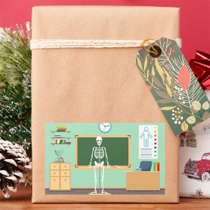 Wetenschapsklasse Skeleton Rechthoekige Sticker