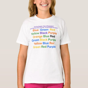 Wetenschapskleurengrafiek optische illusie t-shirt