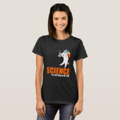 Wetenschapsleer zoals magische maar echte unicorn- t-shirt (Voorkant volledig)
