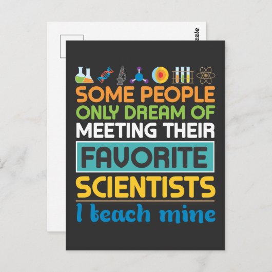 Wetenschapsleraar Biologie Chemistry Physics Scien Briefkaart (Voorkant / Achterkant)