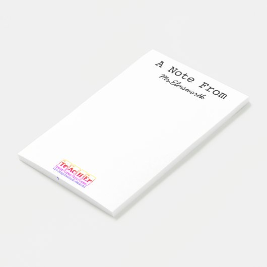 Wetenschapsleraar Custom Briefpapier Notitieblok G Post-it® Notes (Schuin)