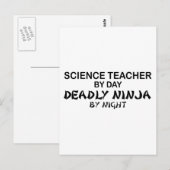 Wetenschapsleraar Deadly Ninja Briefkaart (Voorkant / Achterkant)