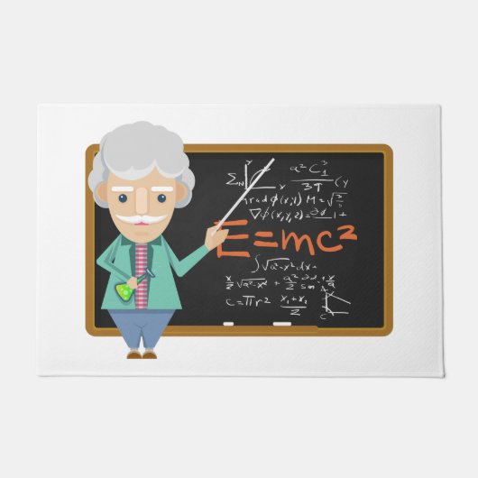 Wetenschapsleraar EMC2-formule Deurmat (Voorkant)