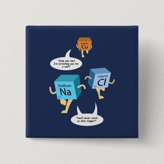 Wetenschapsleraar Funny Geek Gag Vierkante Button 5,1 Cm (Voorkant)
