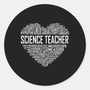 Wetenschapsleraar Hart Trots Wetenschapsonderwijs  Ronde Sticker