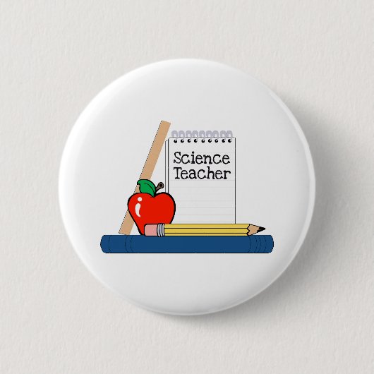 Wetenschapsleraar (notebook) ronde button 5,7 cm (Voorkant)