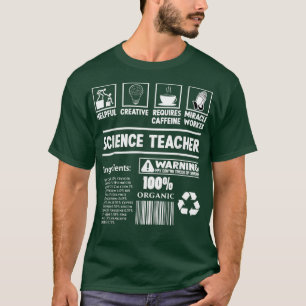 Wetenschapsleraar Nutritionele feiten Funny for Wo T-shirt