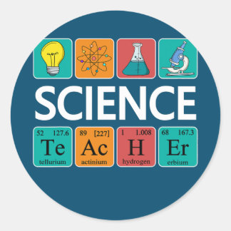 Wetenschapsleraar Periodieke Tafelchemie Biologie Ronde Sticker