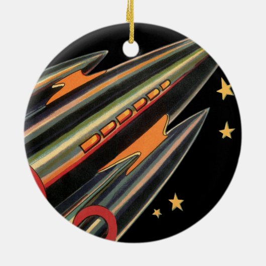 wetenschapsmaterij Scheepswerf door ruimtesterren Keramisch Ornament (Achterkant)