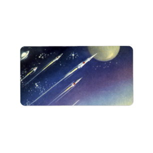 wetenschapsmatige raketten in de ruimte door Plan Etiket