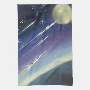 wetenschapsmatige raketten in de ruimte door Plan Theedoek