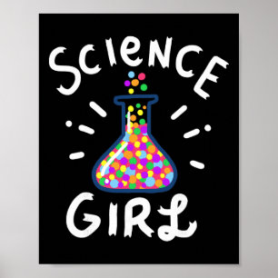 Wetenschapsmeisje scheikunde biologie student lera poster