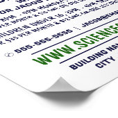 Wetenschapspictogrammen, Adverteren wetenschapscur Poster (Hoek)