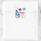 Wetenschapsprogramma-labels, Terug naar school-act Vierkante Sticker (Tas)