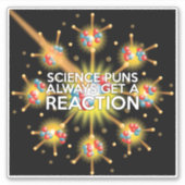 WETENSCHAPSPUNS KRIJGEN ALTIJD EEN REACTIE STICKER (Voorkant)