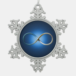 Wetenschapsregels Infinity Geek Gifts Tin Sneeuwvlok Ornament
