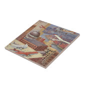  Wetenschapsstad, Victoriaans Steam Punk Tegeltje (Zijkant)