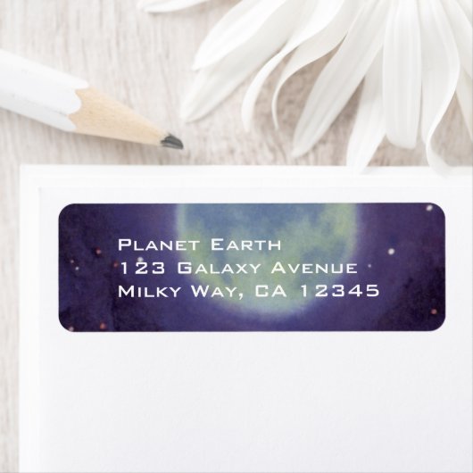 wetenschapstichting buitenaardse wezens op blauwe etiket (Insitu)