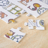 Wetenschapstypografische patroon legpuzzel (Zijkant)