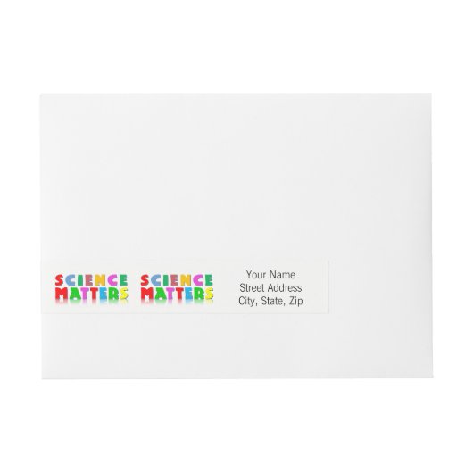 Wetenschapszaken Omwikkelbaar Adreslabel (Voorkant)