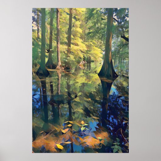 Wetland Reflecties Art Poster (Voorkant)