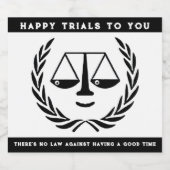 Wetschool-Afstuderen Sparkling Wijnetiket (Enkel label)