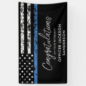 Wetshandhaving politiefunctionaris spandoek (Verticaal)