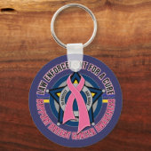 Wetshandhaving voor een crèmeborstkanker sleutelhanger (Voorkant)