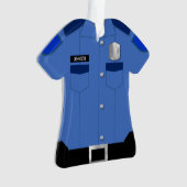 Wetshandhavingsblauw Uniform beroep Ornament (voorkant)