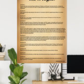 Wetsontwerp Amerikaanse grondwet Poster (Thuiskantoor)