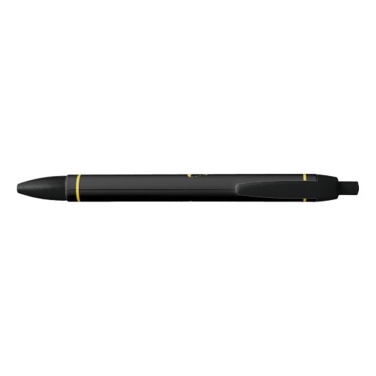 Wetsschaal en monogram op zwarte achtergrond zwarte inkt pen (Achterkant)
