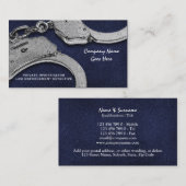 Wettelijk detective blue Silver Visitekaartje (Voorkant / Achterkant)