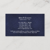 Wettelijk detective blue Silver Visitekaartje (Achterkant)