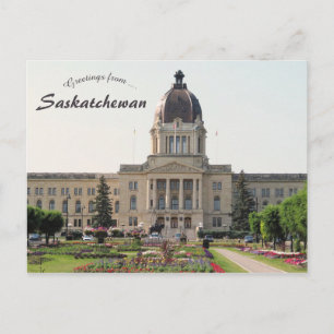 Wettelijk gebouw Saskatchewan Briefkaart