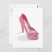 wettelijk roze schoenen briefkaart (Voorkant / Achterkant)