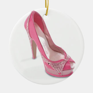 wettelijk roze schoenen keramisch ornament