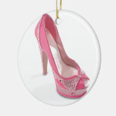 wettelijk roze schoenen keramisch ornament (Links)