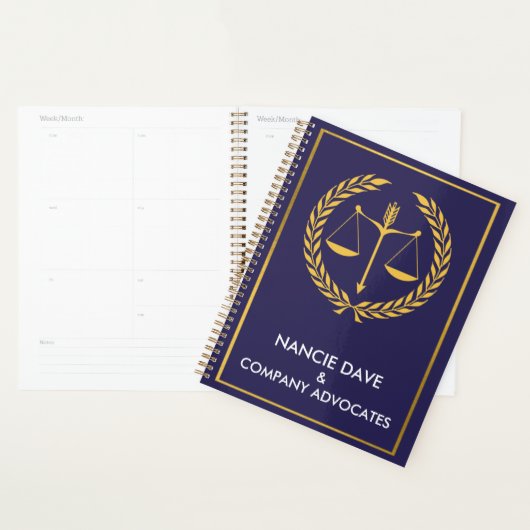 Wettelijke firma & Lawyer Planner Name Personaliza (Display)