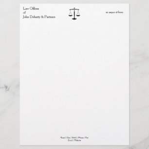 WETTELIJKE KANTOOR Classic Letterhead Gepersonaliseerd Briefhoofd