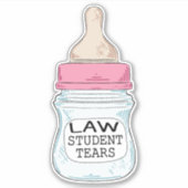 Wettelijke lerarenstudies, grappige rechtenstudent sticker (Voorkant)