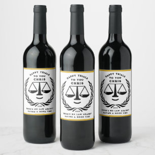 Wettelijke schoolverlaters Gift Wine Label Wijn Etiket